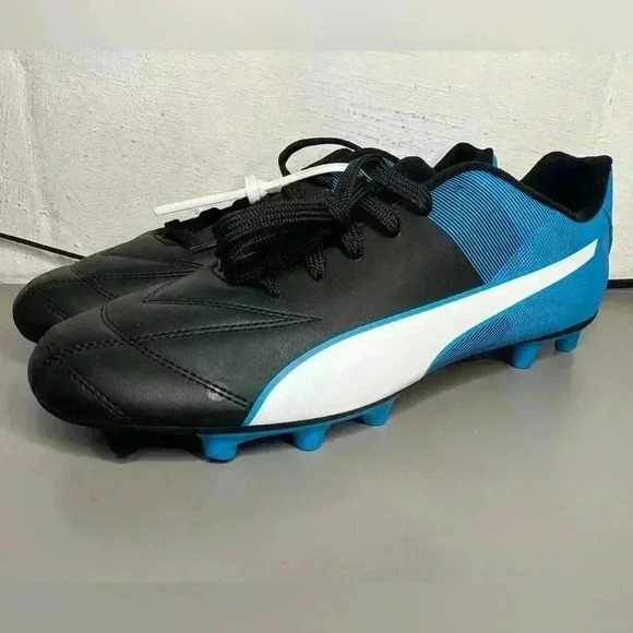 Puma Adreno II FG 10346903 Mens Black Leather Athletic Soccer Cleats Shoes - Picture 1 of 5